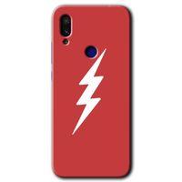 Redmi Note 7 Kılıf HD Desen Baskılı Arka Kapak - Flash Logo + Kırılmaz Cam