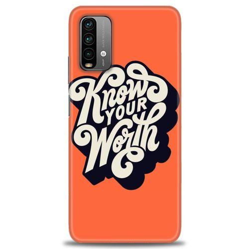 Xiaomi Redmi Note 9 4G Kılıf HD Baskılı Kılıf - Know Your Worth + Tam Ekran Koruyucu