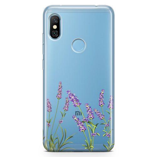 Xiaomi Redmi Note 6 Pro Kılıf Lavanta Kolonyası Arka Kapak Koruma Desenli Full Koruyucu