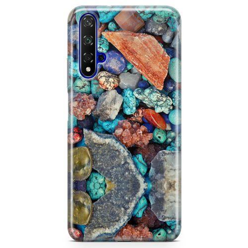 Honor View 20 Kılıf Pebbles Taşlı Arka Kapak Koruma Desenli Full Koruyucu