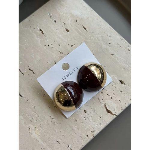 Top Küpe - Kahverengi