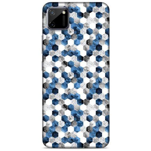 Mermer Desenli (19) Tema Kılıfları Açık Mavi Oppo Realme C11 Kılıf