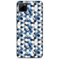 Mermer Desenli (19) Tema Kılıfları Açık Mavi Oppo Realme C11 Kılıf