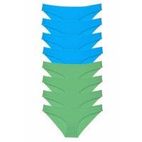 8 adet Süper Eko Set Likralı Kadın Slip Külot Yeşil ve Mavi