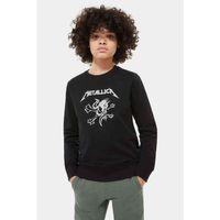 Metallica Skull Baskılı Unisex Çocuk Siyah Sweatshirt