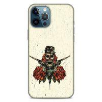 Lopard Apple iPhone 12 Pro Max Uyumlu Kılıf Tattoo's (1) Kılıfı Gül İskelet