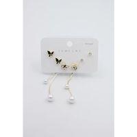 Çoklu Set Küpe - Altın