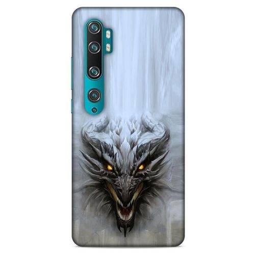 Xiaomi Mi Note 10 Kılıf Dragons (11) Tam Koruma Beyaz Ejderha