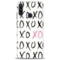 Huawei Y6P Kılıf HD Baskılı Kılıf - XOXO + Tam Ekran Koruyucu