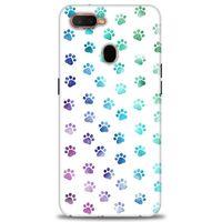 Oppo AX7 Kılıf HD Baskılı Kılıf - Minik Patiler + Tam Ekran Koruyucu