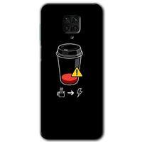 BeRa Aksesuar Xiaomi Redmi Note 9 Pro Kılıf Baskılı Kapak - Coffee Battery +Tam Kaplayan Mat Seramik