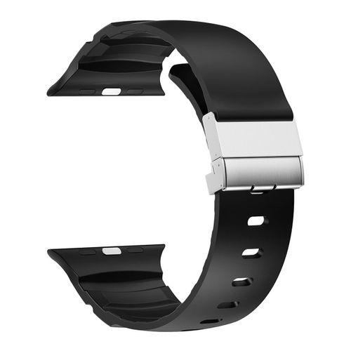 Apple Watch 44mm Zore KRD-145 Metal Tokalı Silikon Kordon