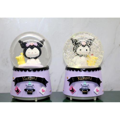 Kuromi Işıklı Müzikli Kar Küresi Orta Boy Model 2
