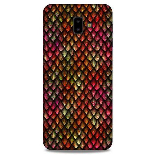 Samsung Galaxy J6 Plus Kılıf Dragons (8) Baskılı Kılıf Ejderha Deri Pembe