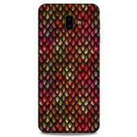 Samsung Galaxy J6 Plus Kılıf Dragons (8) Baskılı Kılıf Ejderha Deri Pembe