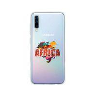 Samsung A50 Afrika Tasarımlı Premium Şeffaf Silikon Kılıf