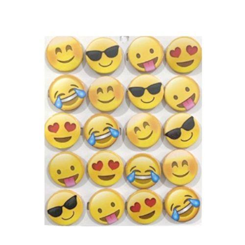 Emojili Rozet Karışık Çanta Rozeti - 3 adet