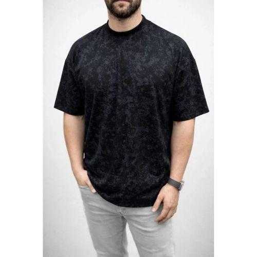Erkek Premium Tişört OSY Yumuşak Dokulu Yıkamalı Oversize T-Shirt - Siyah