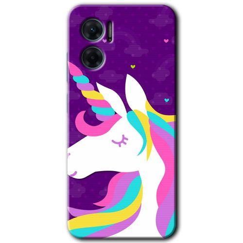 Xiaomi Redmi Note 11E HD Baskılı Kılıf + 9D Tam Ekran Koruyucu - Unicorn Sleep
