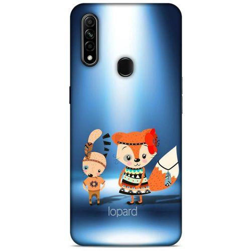 Oppo A31 Kılıf FunnyMaX (1) Kılıfı Mavi Beyaz