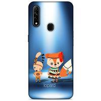 Oppo A31 Kılıf FunnyMaX (1) Kılıfı Mavi Beyaz