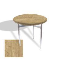 Dockers Venedik Masa Yuvarlak Çap 80 kromnikel (Werzalit, Wermodin veya Allzalit Tabla) - Avalone Pine
