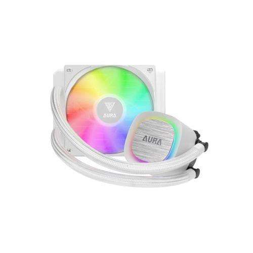 GAMDIAS AURA GL120 V2 WH, White Edition, 120mm,  RGB, 1 Fanlı, CPU Sıvı Soğutma