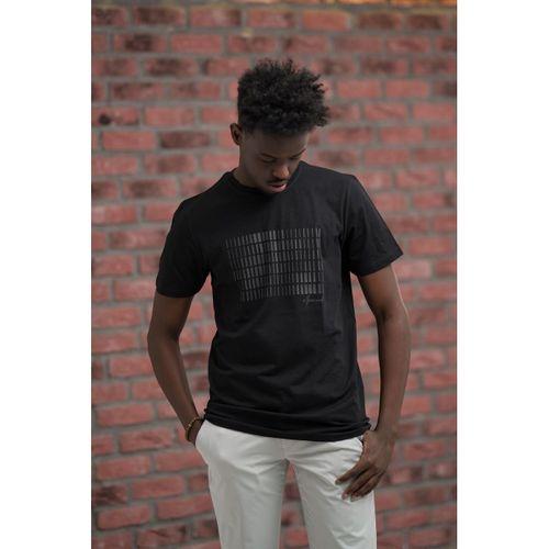Slim Fit Pamuklu Önü Baskılı Sıfır Yaka T-Shirt