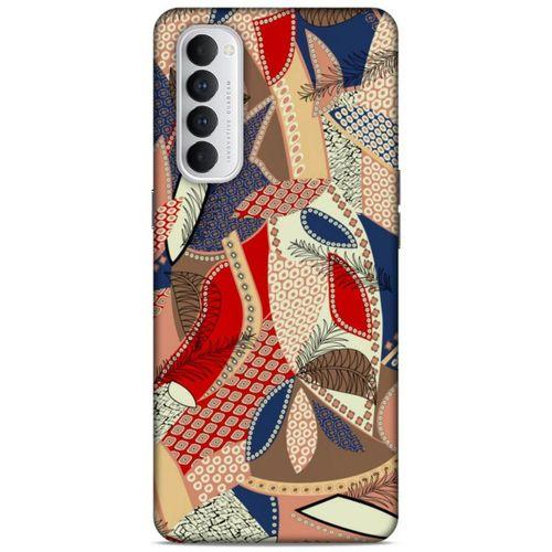 Lopard Oppo Reno 4 Pro Uyumlu Kılıf Soyut Sanat (41) Baskılı Tank Kılıf