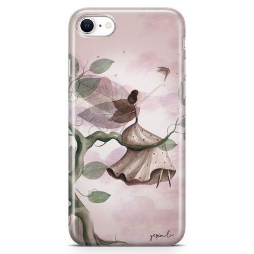 Apple iPhone SE 2020 Kılıf Sarmaşık Perisi Arka Kapak Koruma Desenli Full Koruyucu