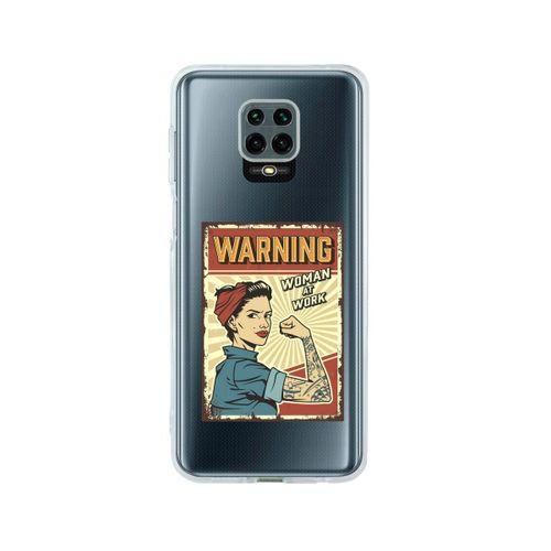 Redmi Note 9 Pro Women At Work Tasarımlı Premium Şeffaf Silikon Kılıf
