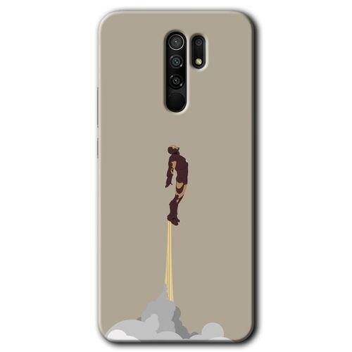 Xiaomi Redmi 9 HD Baskılı Kılıf + 9D Tam Ekran Koruyucu - İronman-Airport