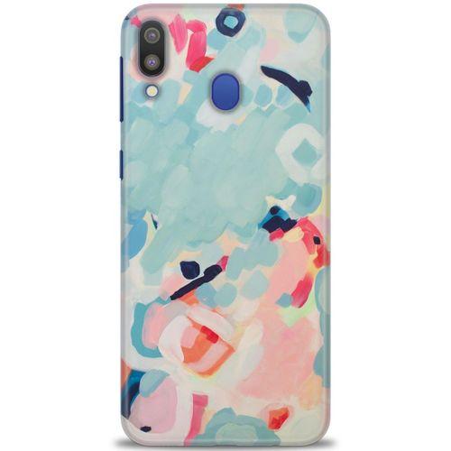 Samsung Galaxy M20 Kılıf HD Baskılı Kılıf - Mavi + Tam Ekran Koruyucu