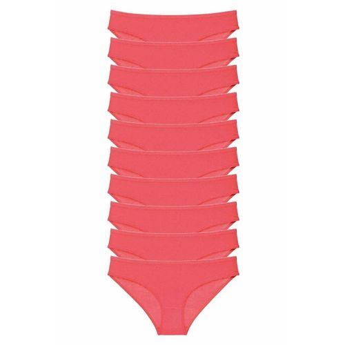 10 adet Süper Eko Set Likralı Kadın Slip Külot Fuşya