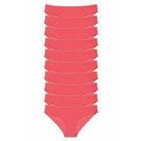 10 adet Süper Eko Set Likralı Kadın Slip Külot Fuşya