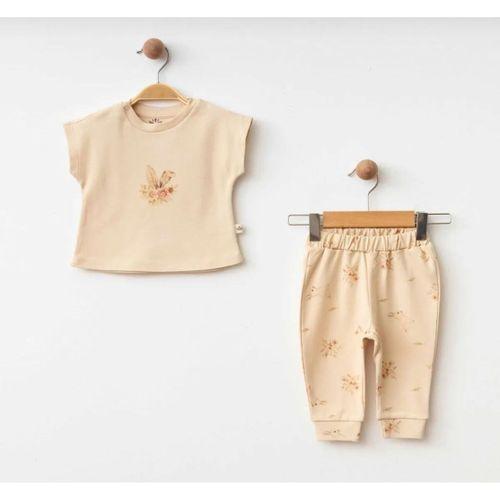 Eslenza Eslenza Baby Organik 3'lü Çizgi Takım 0046 Bej