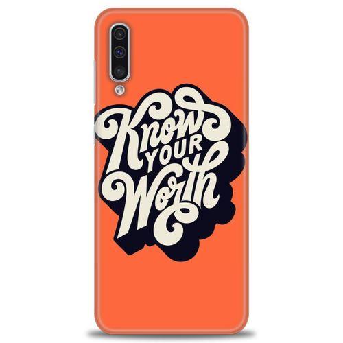 Samsung Galaxy A50 Kılıf HD Baskılı Kılıf - Know Your Worth + Tam Ekran Koruyucu