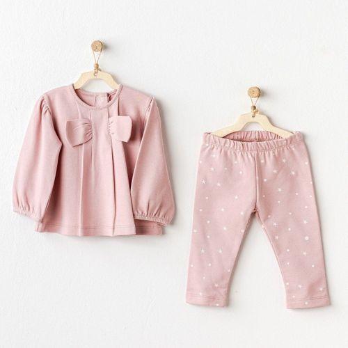 Andywawa Andywawa AC25053 Puppy Gazelle 2'Li Bebe Takım Pink