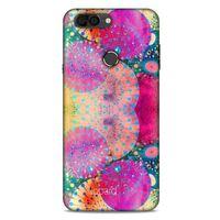 Vestel Venüs V6 Kılıf Pastel Renkler (47) Crystal Flex Kılıf Fuşya Sarı