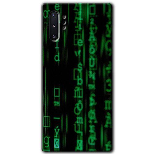 Galaxy Note 10 Plus Kılıf HD Desen Baskılı Arka Kapak - Matrix