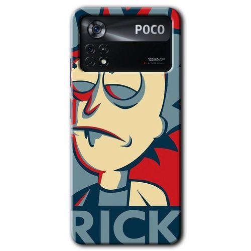 Poco x4 Pro Kılıf HD Desen Baskılı Arka Kapak - Rick News + Kırılmaz Cam