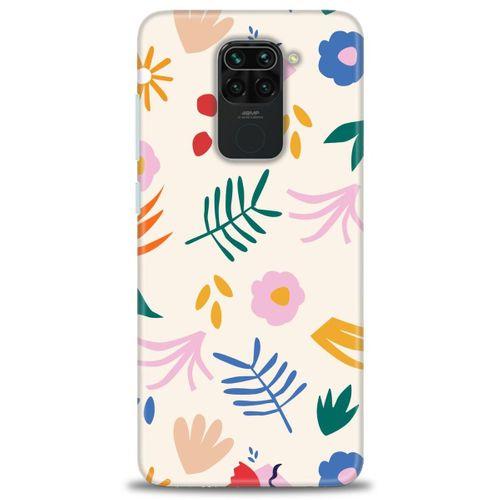 Xiaomi Redmi Note 9 Kılıf HD Baskılı Kılıf - Renkli Dallar + Tam Ekran Koruyucu