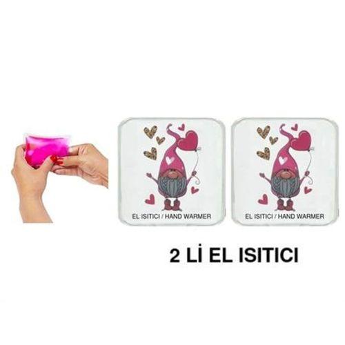 2 Adet Kalpli Noel Cücesi Cep Sobası,El Isıtıcı,Sıcak Su Torbası Pvc  10X9,5Cm
