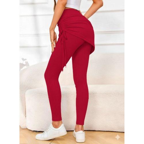 Kadın Yüksek Bel Yandan Büzgülü Alttan Uzun Kaşkorse Tayt Etek