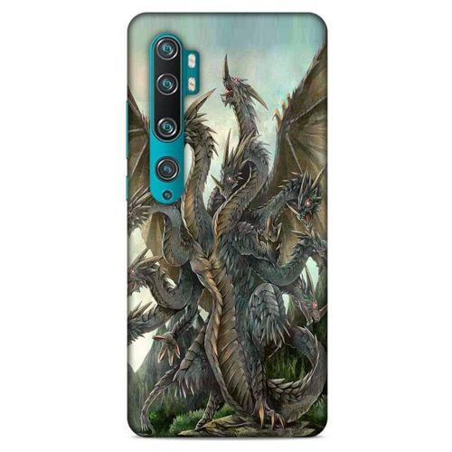 Xiaomi Mi Note 10 Kılıf Dragons (35) Fit Design Kılıf 9 Başlı Ejderha