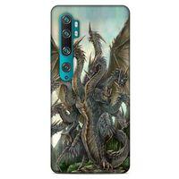 Xiaomi Mi Note 10 Kılıf Dragons (35) Fit Design Kılıf 9 Başlı Ejderha