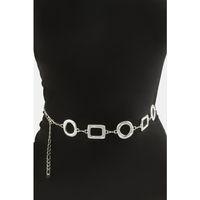 Kare Halka Metal Zincir Kemer