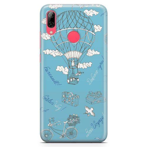 Huawei Y7 Prime 2019 Kılıf Vintage Seyahat Arka Kapak Koruma Desenli Full Koruyucu