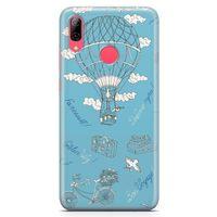 Huawei Y7 Prime 2019 Kılıf Vintage Seyahat Arka Kapak Koruma Desenli Full Koruyucu