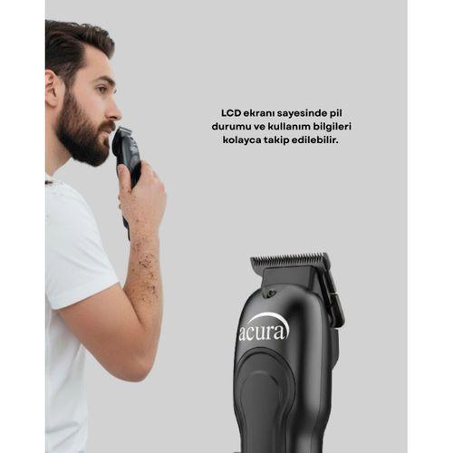 Profesyonel Tıraş Makinesi Lcd Ekranlı Turbo Mod Ve Güçlü Motor
